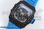 RM035 Black Carbon SONIC Best Edition Skeleton Dial on Blue Rubber Strap Clone RMUL2 - Image 2