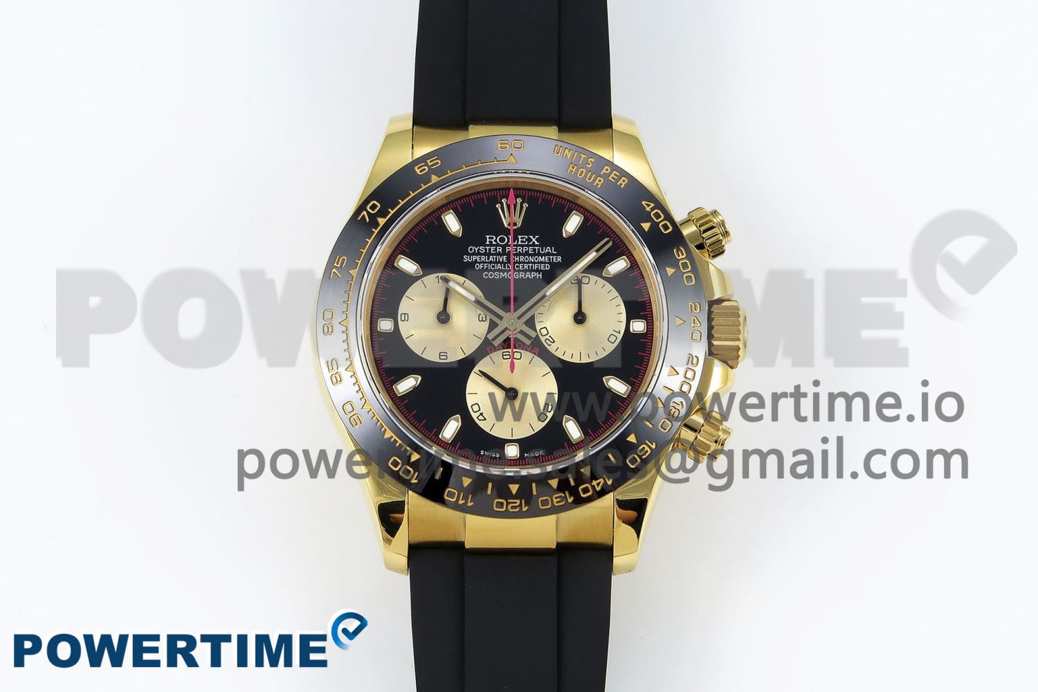 Daytona 116518 QF 1:1 Best Edition Black/YG Dial on Oysterflex Strap SH4130 V3 (Gain Weight) - Image 1
