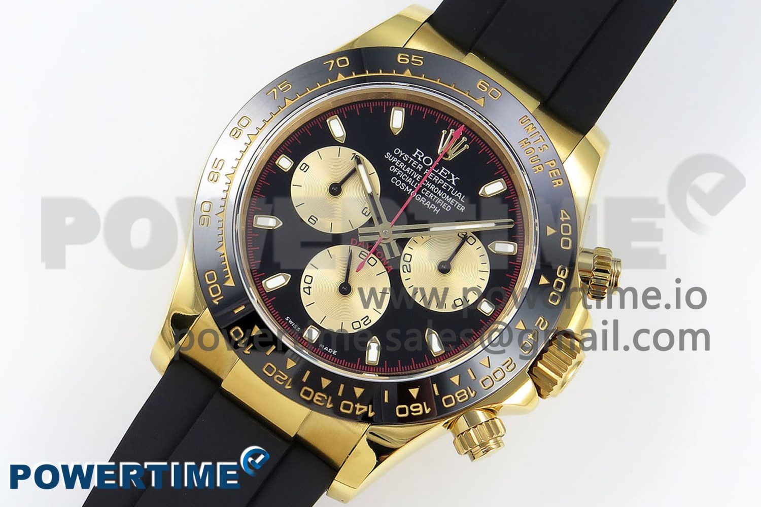 Daytona 116518 QF 1:1 Best Edition Black/YG Dial on Oysterflex Strap SH4130 V3 (Gain Weight) - Image 2