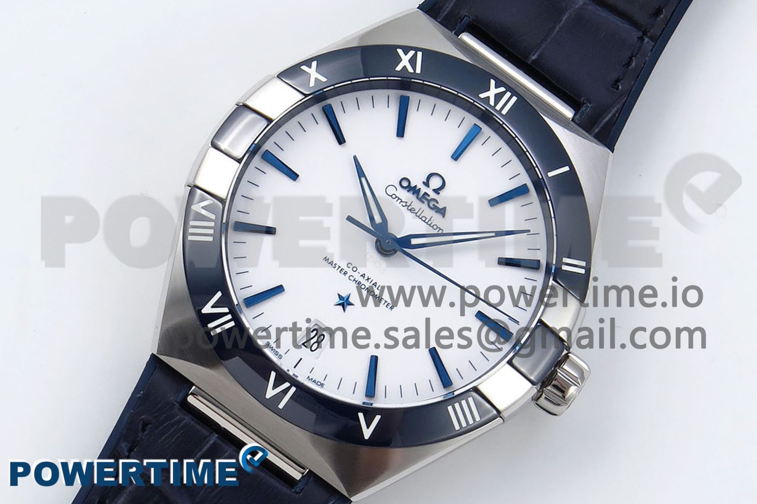Constellation Blue Ceramic SS VSF 1:1 Best Edition White Dial on Blue Gummy Strap A8900 Super Clone - Image 2