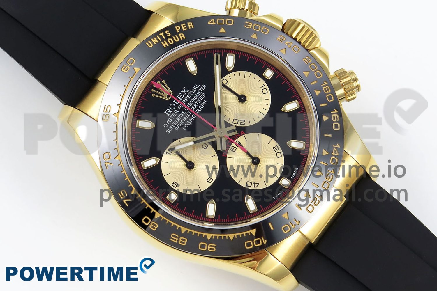 Daytona 116518 QF 1:1 Best Edition Black/YG Dial on Oysterflex Strap SH4130 V3 (Gain Weight) - Image 3