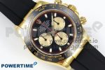 Daytona 116518 QF 1:1 Best Edition Black/YG Dial on Oysterflex Strap SH4130 V3 (Gain Weight) - Image 3