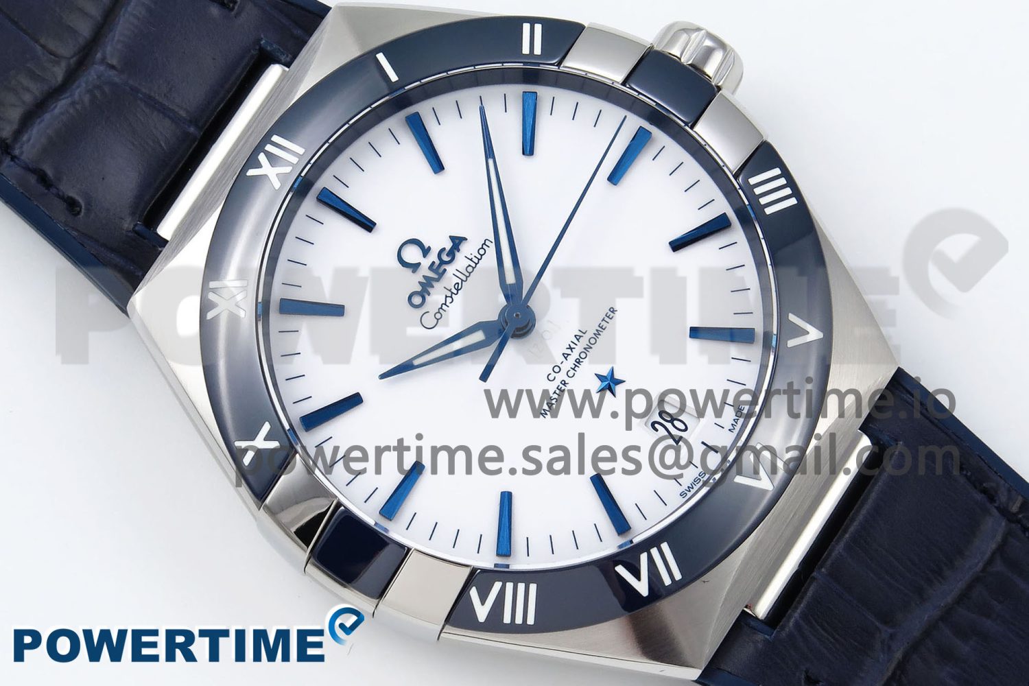Constellation Blue Ceramic SS VSF 1:1 Best Edition White Dial on Blue Gummy Strap A8900 Super Clone - Image 3