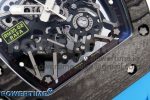 RM035 Black Carbon SONIC Best Edition Skeleton Dial on Blue Rubber Strap Clone RMUL2 - Image 5