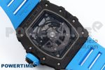 RM035 Black Carbon SONIC Best Edition Skeleton Dial on Blue Rubber Strap Clone RMUL2 - Image 8