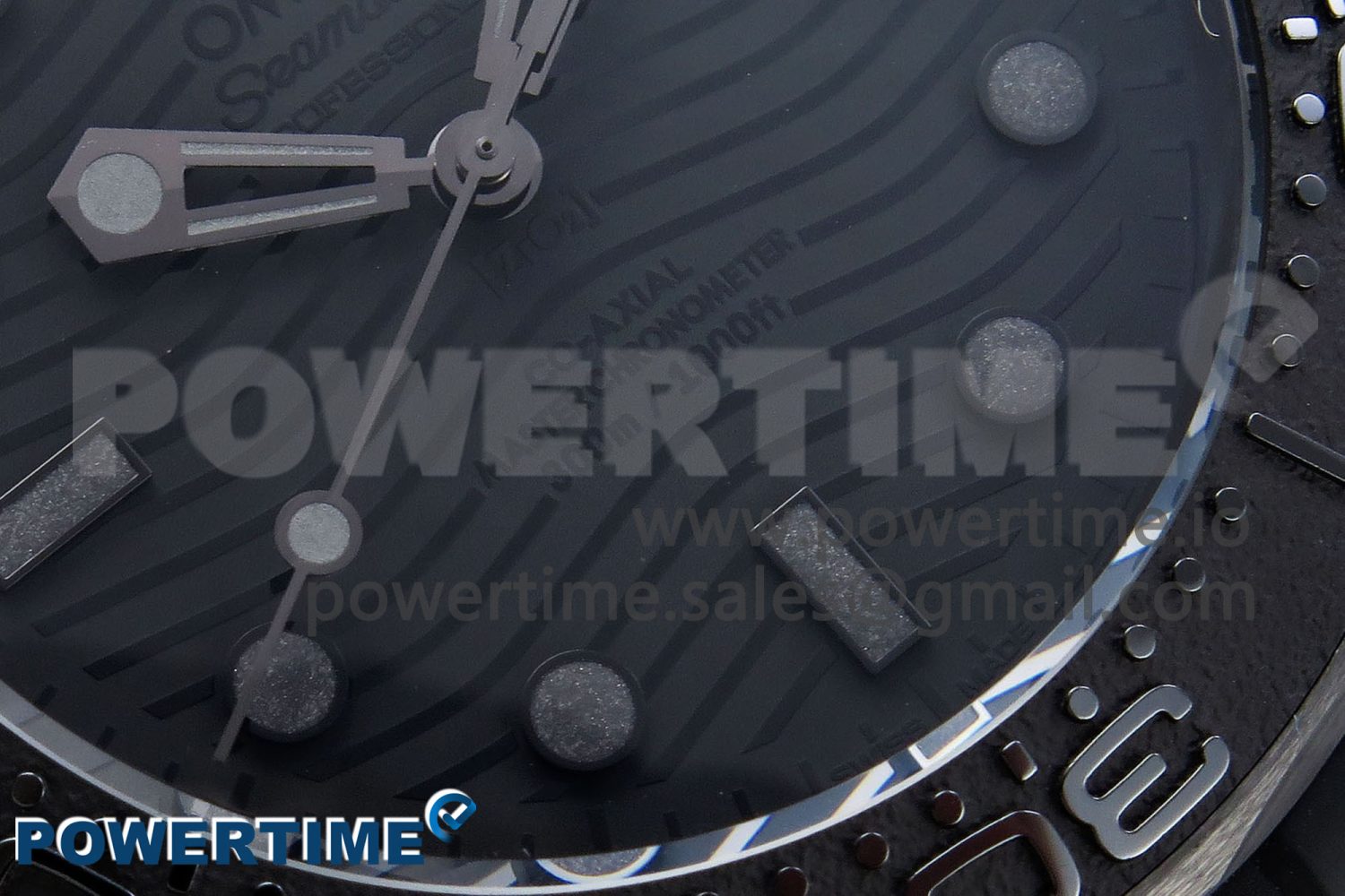 Seamaster 300m 43.5mm Black Ceramic S+F 1:1 Best Edition Black Dial on Black Rubber Strap A8806 - Image 5