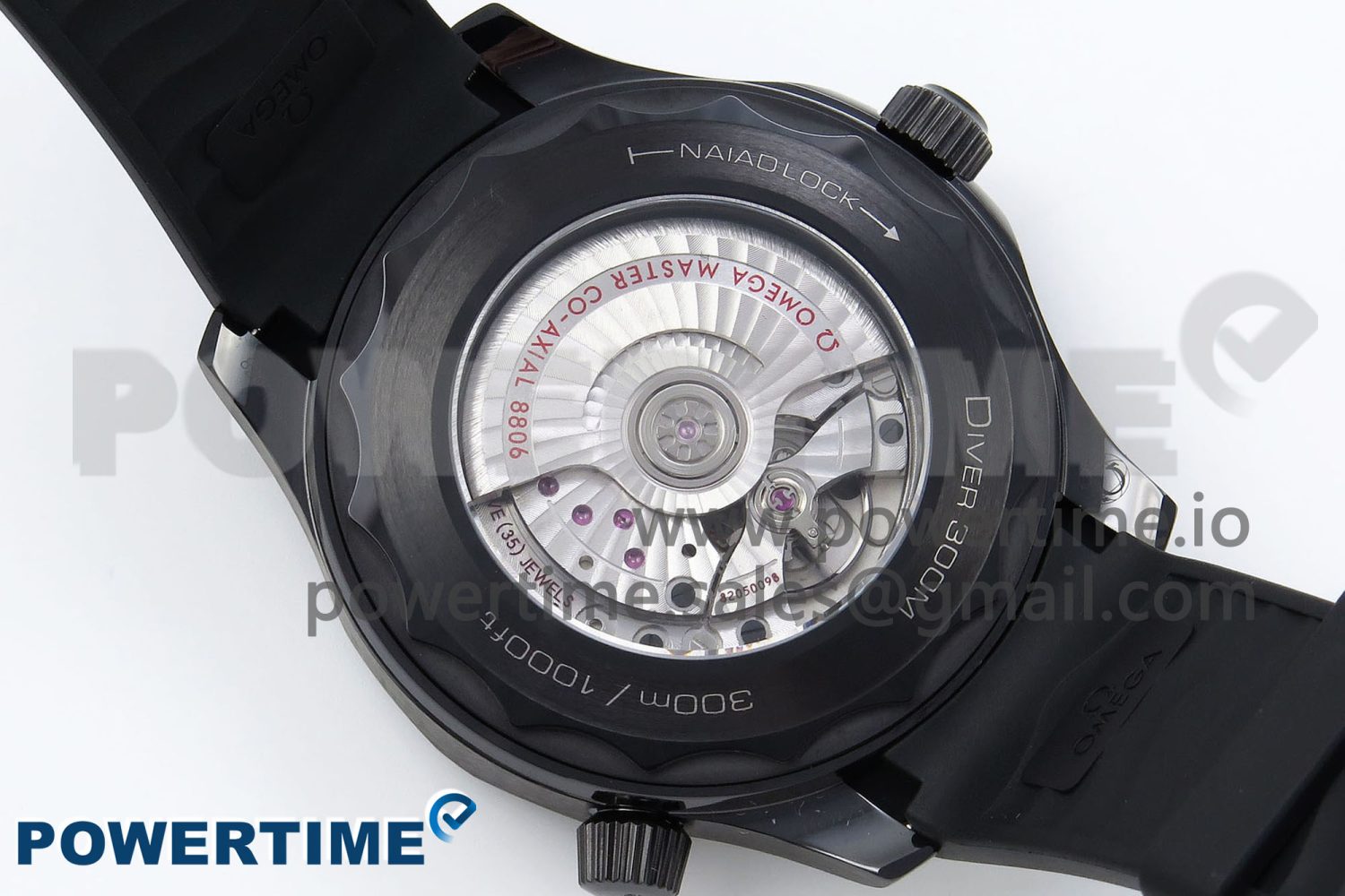 Seamaster 300m 43.5mm Black Ceramic S+F 1:1 Best Edition Black Dial on Black Rubber Strap A8806 - Image 9