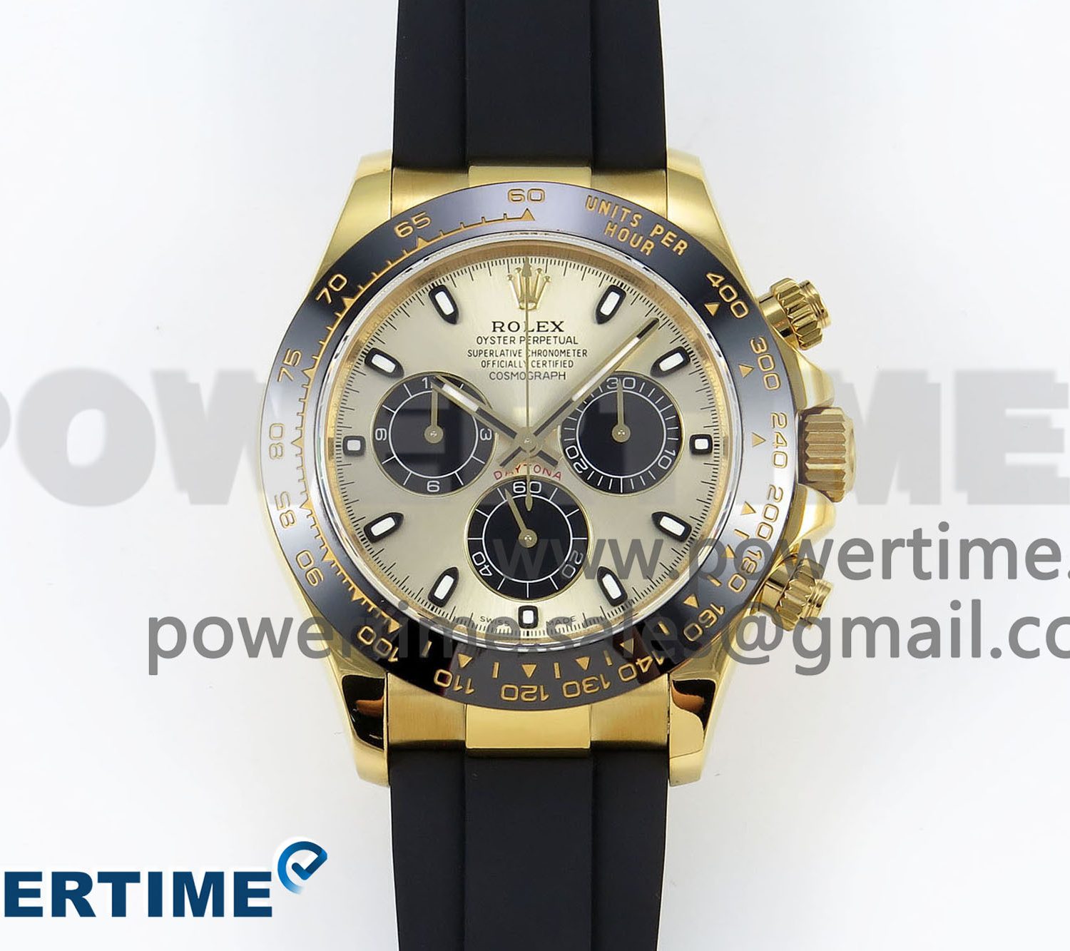 Daytona 116518 QF 1:1 Best Edition YG/Black Dial on Oysterflex Strap SH4130 V3 (Gain Weight)