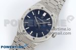 Royal Oak 41mm 15500 Frosted SS IPF 1:1 Best Edition Blue Textured Dial on SS Bracelet SA4302 Super Clone - Image 2