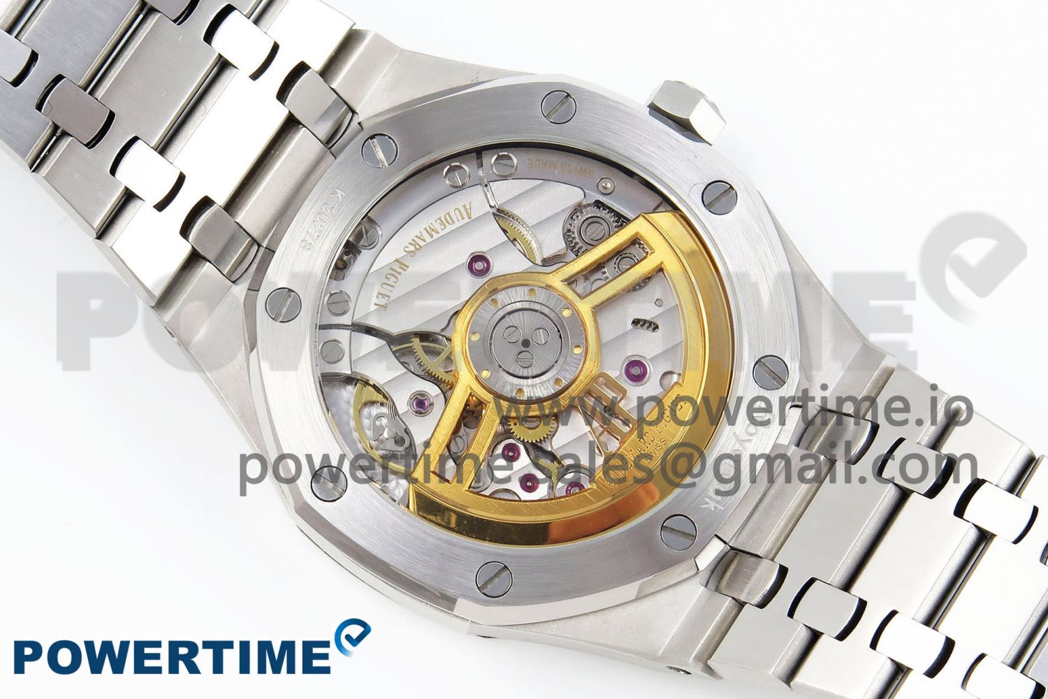 Royal Oak 41mm 15500 Frosted SS IPF 1:1 Best Edition Blue Textured Dial on SS Bracelet SA4302 Super Clone - Image 8