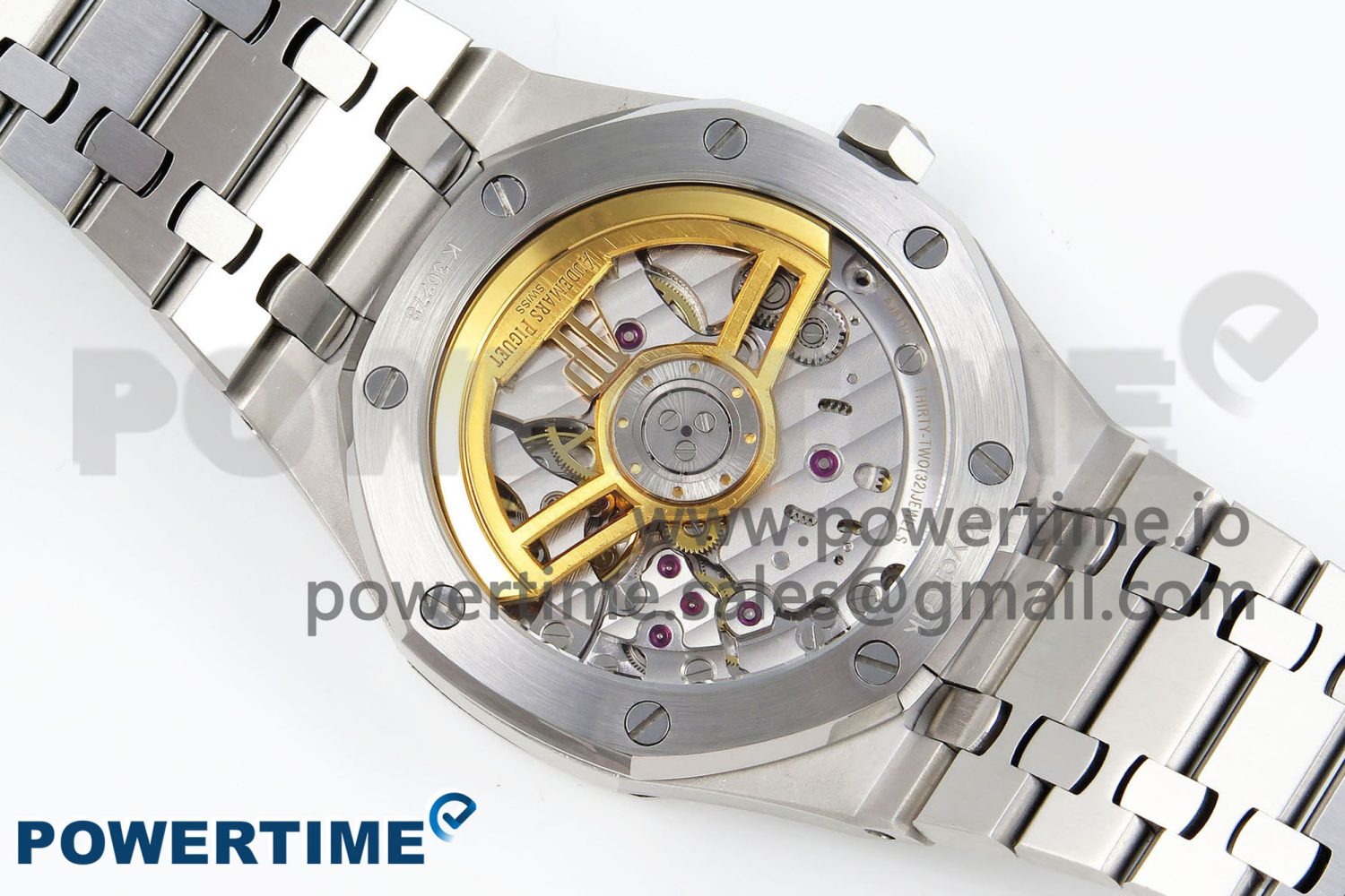 Royal Oak 41mm 15500 Frosted SS IPF 1:1 Best Edition Blue Textured Dial on SS Bracelet SA4302 Super Clone - Image 9