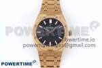 Royal Oak 41mm 15500 Frosted RG IPF 1:1 Best Edition Black Textured Dial on RG Bracelet SA4302 Super Clone