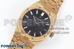 Royal Oak 41mm 15500 Frosted RG IPF 1:1 Best Edition Black Textured Dial on RG Bracelet SA4302 Super Clone - Image 2