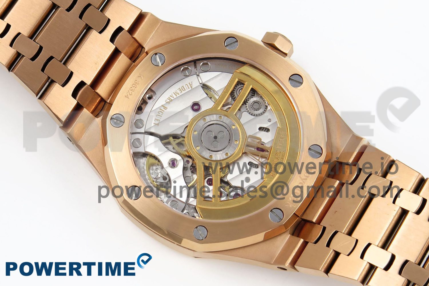 Royal Oak 41mm 15500 Frosted RG IPF 1:1 Best Edition Black Textured Dial on RG Bracelet SA4302 Super Clone - Image 8