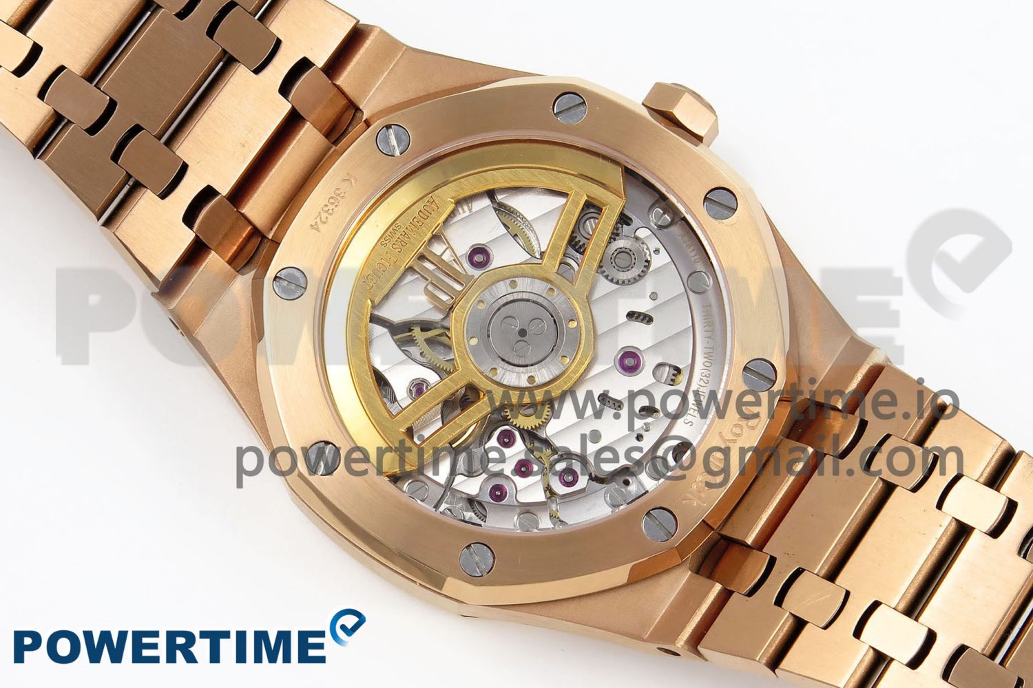 Royal Oak 41mm 15500 Frosted RG IPF 1:1 Best Edition Black Textured Dial on RG Bracelet SA4302 Super Clone - Image 9
