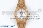 Royal Oak 41mm 15400 Frosted RG IPF 1:1 Best Edition White Textured Dial on RG Bracelet SA3120 Super Clone