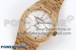 Royal Oak 41mm 15400 Frosted RG IPF 1:1 Best Edition White Textured Dial on RG Bracelet SA3120 Super Clone - Image 2