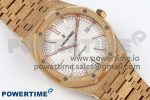 Royal Oak 41mm 15400 Frosted RG IPF 1:1 Best Edition White Textured Dial on RG Bracelet SA3120 Super Clone - Image 3