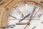Royal Oak 41mm 15400 Frosted RG IPF 1:1 Best Edition White Textured Dial on RG Bracelet SA3120 Super Clone - Image 4