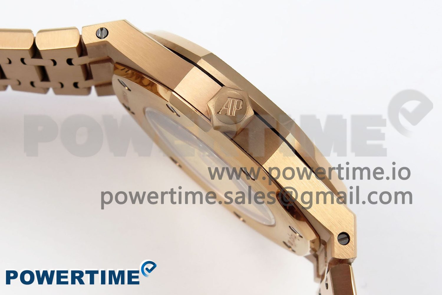 Royal Oak 41mm 15400 Frosted RG IPF 1:1 Best Edition White Textured Dial on RG Bracelet SA3120 Super Clone - Image 6