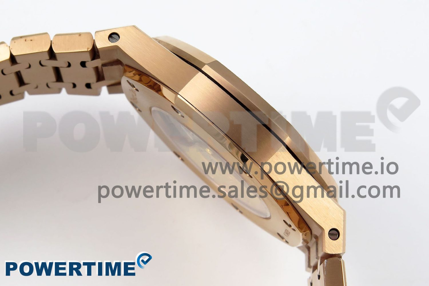 Royal Oak 41mm 15400 Frosted RG IPF 1:1 Best Edition White Textured Dial on RG Bracelet SA3120 Super Clone - Image 7