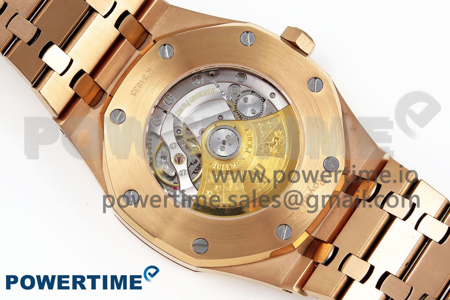 Royal Oak 41mm 15400 Frosted RG IPF 1:1 Best Edition White Textured Dial on RG Bracelet SA3120 Super Clone - Image 8