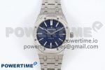 Royal Oak 41mm 15400 Frosted SS IPF 1:1 Best Edition Blue Textured Dial on SS Bracelet SA3120 Super Clone