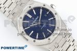 Royal Oak 41mm 15400 Frosted SS IPF 1:1 Best Edition Blue Textured Dial on SS Bracelet SA3120 Super Clone - Image 3
