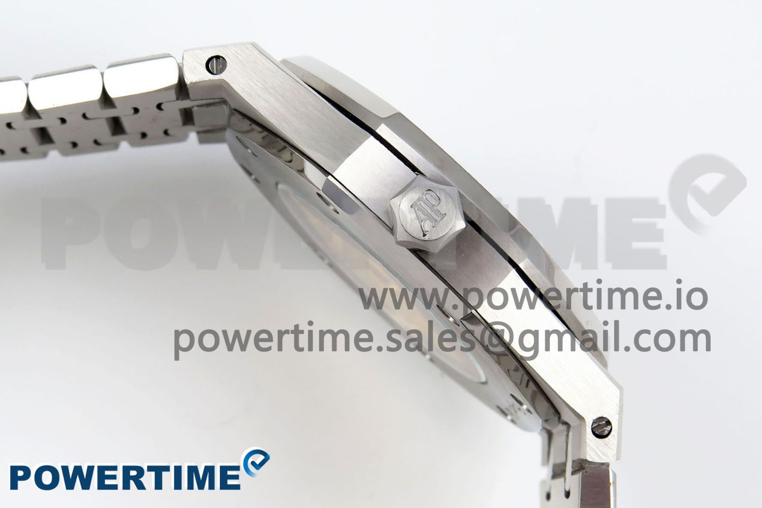Royal Oak 41mm 15400 Frosted SS IPF 1:1 Best Edition Blue Textured Dial on SS Bracelet SA3120 Super Clone - Image 6
