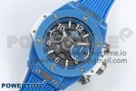 Big Bang Unico Sky Blue Ceramic BBF 1:1 Best Edition Skeleton Dial on Blue/White Rubber Strap A1280 - Image 2