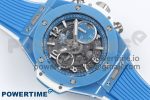 Big Bang Unico Sky Blue Ceramic BBF 1:1 Best Edition Skeleton Dial on Blue/White Rubber Strap A1280 - Image 3