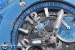 Big Bang Unico Sky Blue Ceramic BBF 1:1 Best Edition Skeleton Dial on Blue/White Rubber Strap A1280 - Image 4
