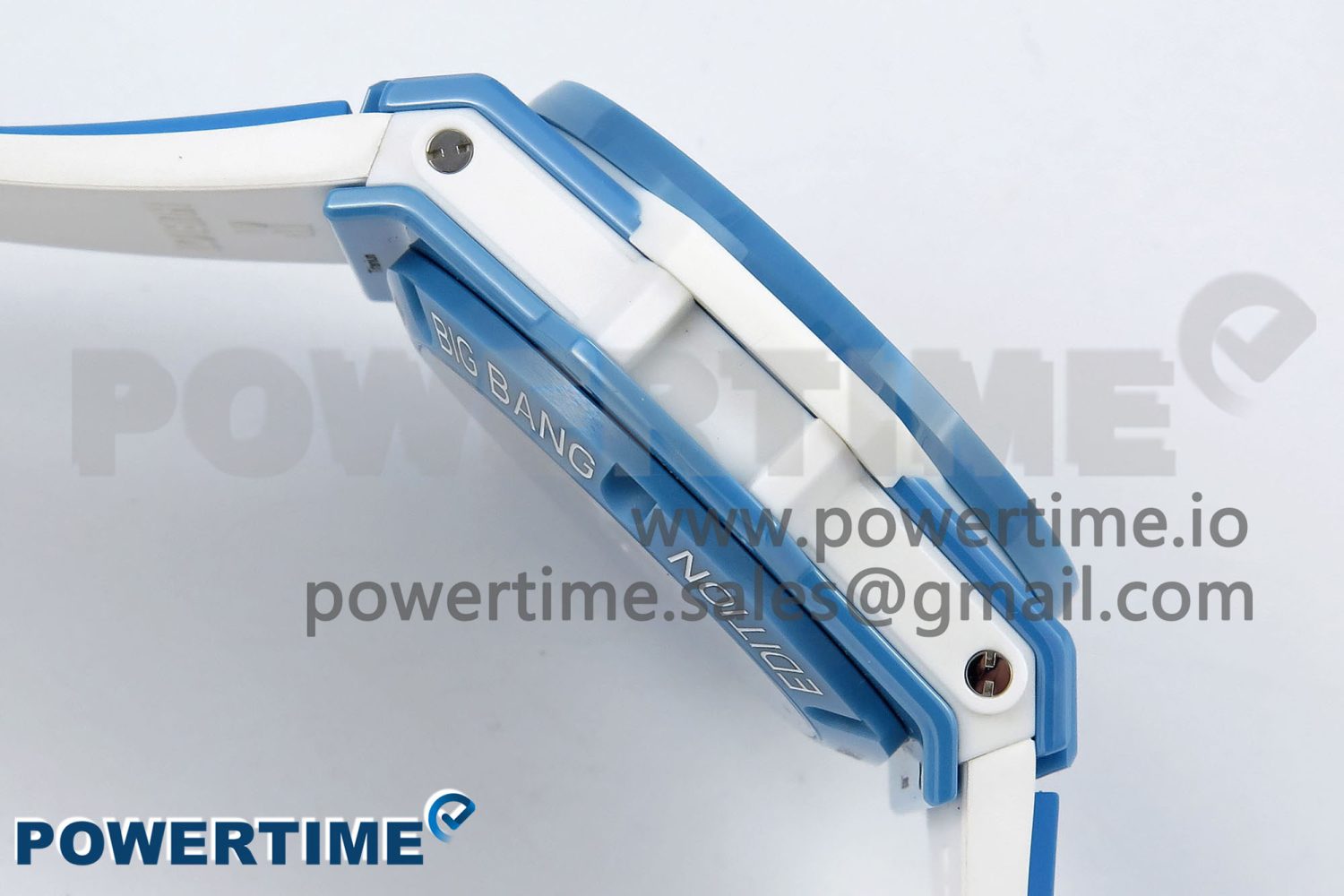 Big Bang Unico Sky Blue Ceramic BBF 1:1 Best Edition Skeleton Dial on Blue/White Rubber Strap A1280 - Image 7