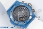 Big Bang Unico Sky Blue Ceramic BBF 1:1 Best Edition Skeleton Dial on Blue/White Rubber Strap A1280 - Image 9