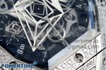 Spirit of Big Bang Sang Bleu SS Full Diamonds BLSF Edition Skeleton Dial on Black Rubber Strap A7750 - Image 5