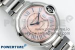 Ballon Bleu WSBB0044 33mm SS CHF 1:1 Best Edition Pink Textured Dial on SS Bracelet SEIKO NH05A - Image 3