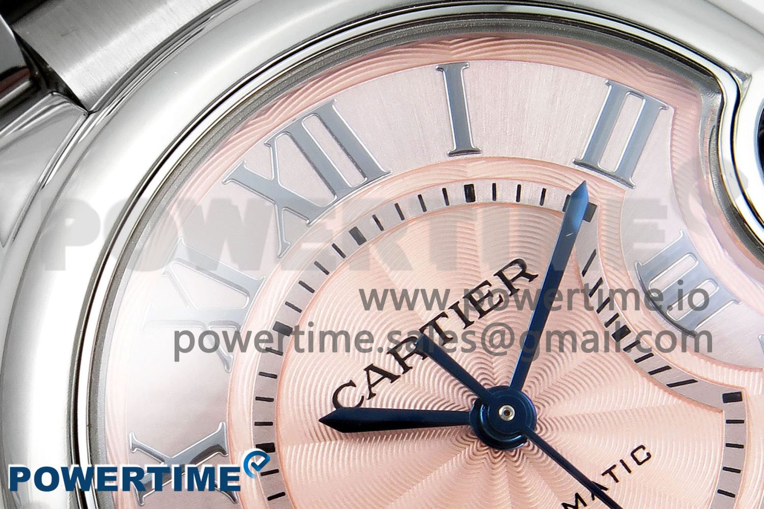 Ballon Bleu WSBB0044 33mm SS CHF 1:1 Best Edition Pink Textured Dial on SS Bracelet SEIKO NH05A - Image 4