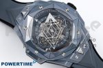 Big Bang Sang Bleu II Gray Ceramic BBF Best Edition on Gray Rubber Strap A1240 - Image 3