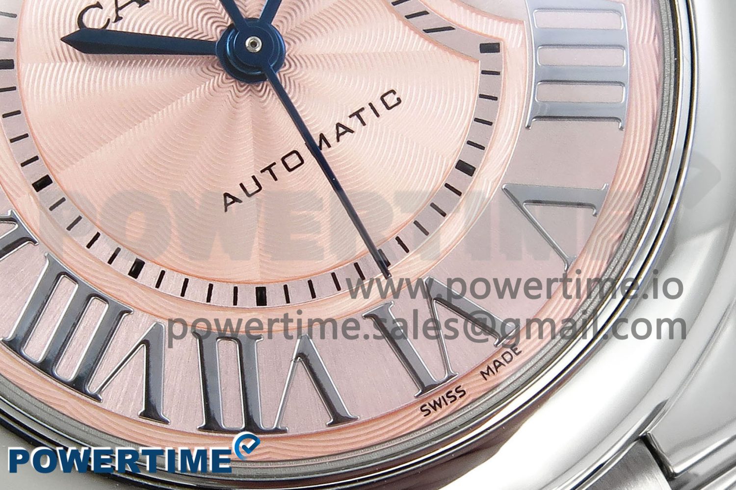 Ballon Bleu WSBB0044 33mm SS CHF 1:1 Best Edition Pink Textured Dial on SS Bracelet SEIKO NH05A - Image 5