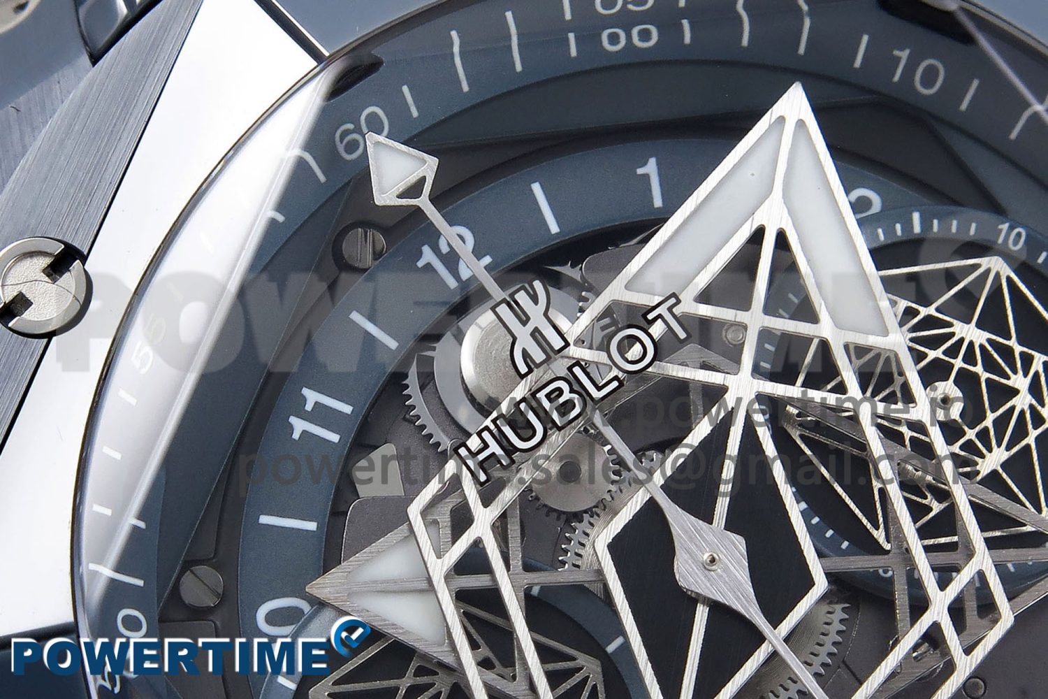 Big Bang Sang Bleu II Gray Ceramic BBF Best Edition on Gray Rubber Strap A1240 - Image 4