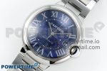 Ballon Bleu 40mm SS CHF 1:1 Best Edition Blue Texture Dial on SS Bracelet A2824 - Image 2
