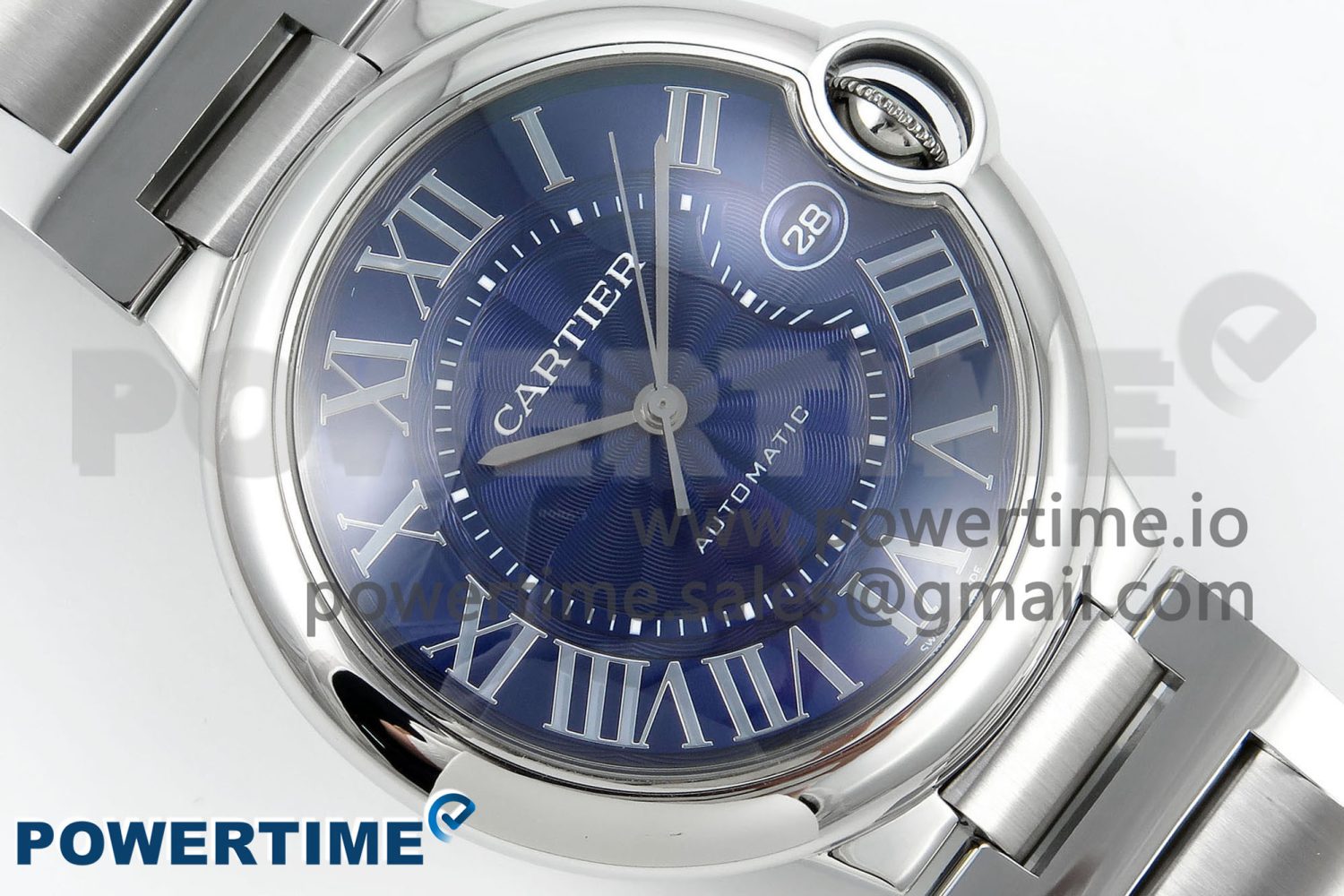 Ballon Bleu 40mm SS CHF 1:1 Best Edition Blue Texture Dial on SS Bracelet A2824 - Image 3