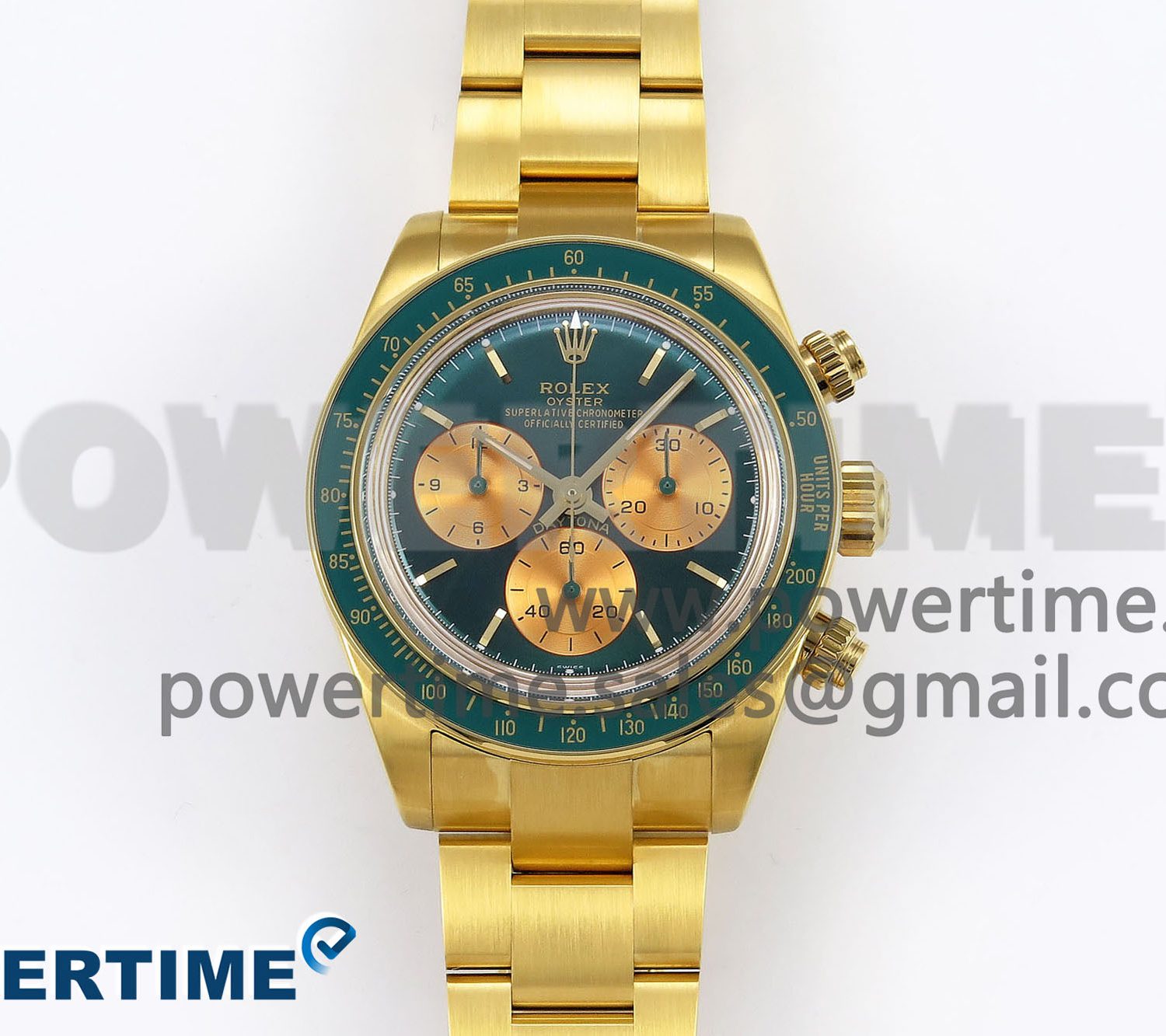 Daytona YG ADGF Best Edition Green/YG Dial on YG Bracelet A7750