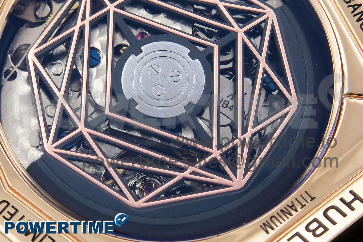 Spirit of Big Bang Sang Bleu RG Full Diamonds BLSF Edition Skeleton Dial on Black Rubber Strap A7750 - Image 10