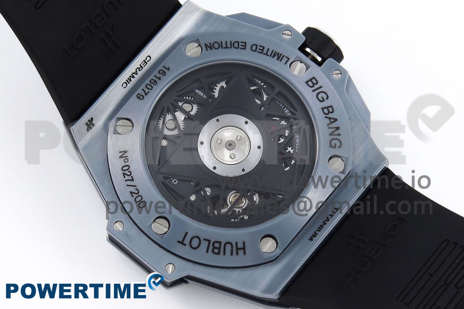 Big Bang Sang Bleu II Gray Ceramic BBF Best Edition on Gray Rubber Strap A1240 - Image 10