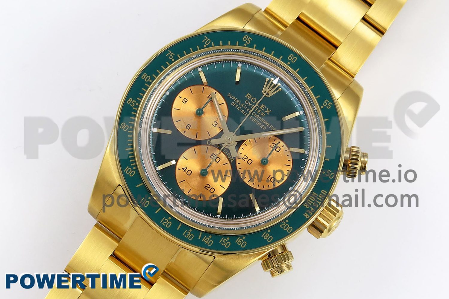 Daytona YG ADGF Best Edition Green/YG Dial on YG Bracelet A7750 - Image 2