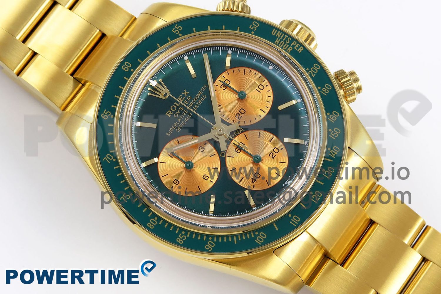 Daytona YG ADGF Best Edition Green/YG Dial on YG Bracelet A7750 - Image 3