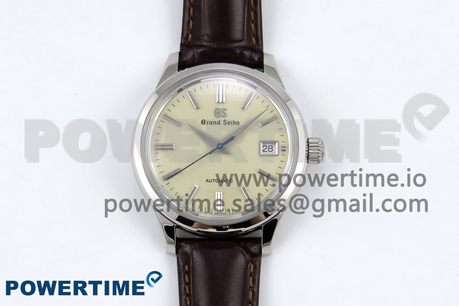 Grand Seiko Elegance Automatic SS GSF 1:1 Best Edition Cream Dial on Brown Leather Strap NH34 - Image 1