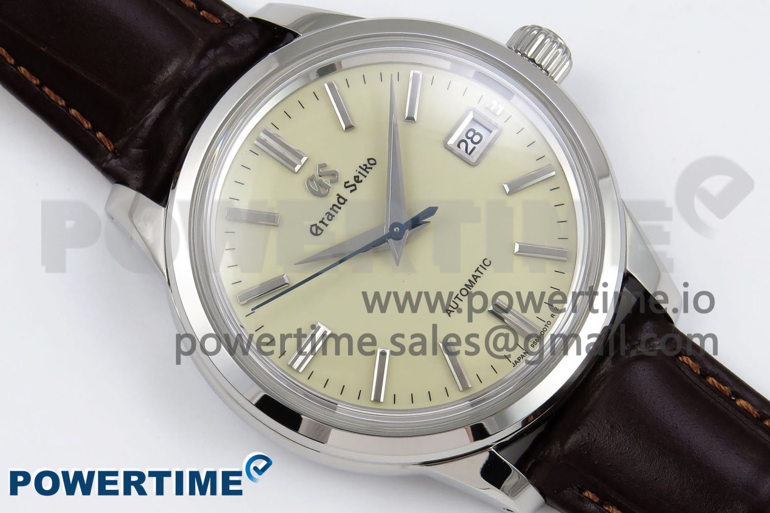 Grand Seiko Elegance Automatic SS GSF 1:1 Best Edition Cream Dial on Brown Leather Strap NH34 - Image 3