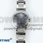 Ballon Bleu 40mm SS CHF 1:1 Best Edition Grey Texture Dial on SS Bracelet A2824